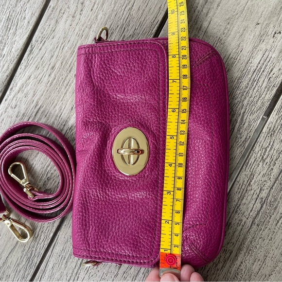 Halogen Raspberry Leather Crossbody Bag - Picture 2 of 6